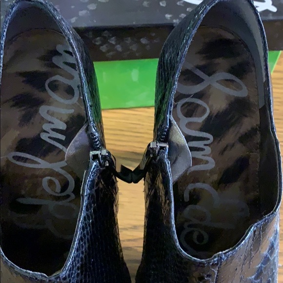 Sam Edelman Black Boa Print Booties - Picture 3 of 7